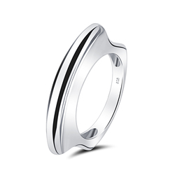 Unique Plain Silver Ring NSR-4043